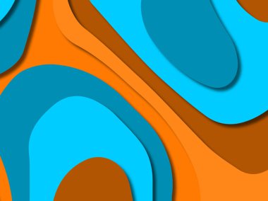 kağıt ile 3D arka plan şekilleri kesim. Soyut kağıt kitap kapağı için şablon arka plan bölmek. Kağıt arka plan kes. Soyut gerçekçi kağıt dekorasyon tasarımı için