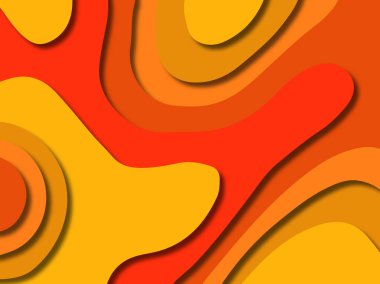 kağıt ile 3D arka plan şekilleri kesim. Soyut kağıt kitap kapağı için şablon arka plan bölmek. Kağıt arka plan kes. Soyut gerçekçi kağıt dekorasyon tasarımı için