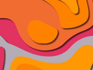 kağıt ile 3D arka plan şekilleri kesim. Soyut kağıt kitap kapağı için şablon arka plan bölmek. Kağıt arka plan kes. Soyut gerçekçi kağıt dekorasyon tasarımı için