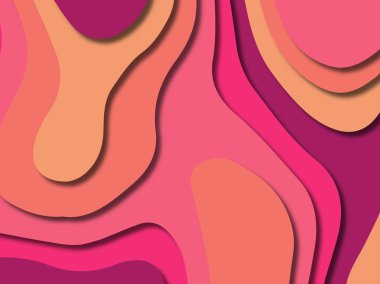 kağıt ile 3D arka plan şekilleri kesim. Soyut kağıt kitap kapağı için şablon arka plan bölmek. Kağıt arka plan kes. Soyut gerçekçi kağıt dekorasyon tasarımı için