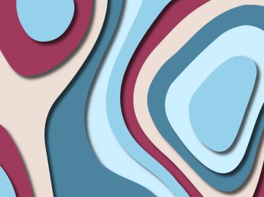 kağıt ile 3D arka plan şekilleri kesim. Soyut kağıt kitap kapağı için şablon arka plan bölmek. Kağıt arka plan kes. Soyut gerçekçi kağıt dekorasyon tasarımı için