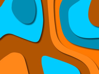 kağıt ile 3D arka plan şekilleri kesim. Soyut kağıt kitap kapağı için şablon arka plan bölmek. Kağıt arka plan kes. Soyut gerçekçi kağıt dekorasyon tasarımı için