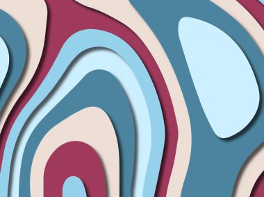 kağıt ile 3D arka plan şekilleri kesim. Soyut kağıt kitap kapağı için şablon arka plan bölmek. Kağıt arka plan kes. Soyut gerçekçi kağıt dekorasyon tasarımı için