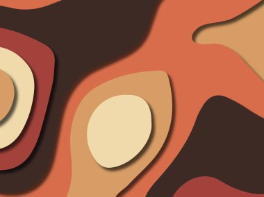 kağıt ile 3D arka plan şekilleri kesim. Soyut kağıt kitap kapağı için şablon arka plan bölmek. Kağıt arka plan kes. Soyut gerçekçi kağıt dekorasyon tasarımı için