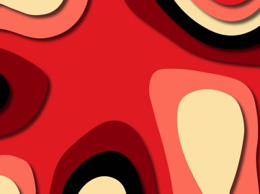 kağıt ile 3D arka plan şekilleri kesim. Soyut kağıt kitap kapağı için şablon arka plan bölmek. Kağıt arka plan kes. Soyut gerçekçi kağıt dekorasyon tasarımı için