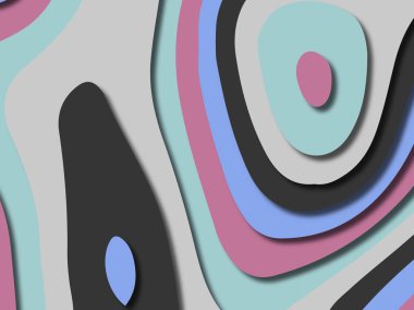 kağıt ile 3D arka plan şekilleri kesim. Soyut kağıt kitap kapağı için şablon arka plan bölmek. Kağıt arka plan kes. Soyut gerçekçi kağıt dekorasyon tasarımı için