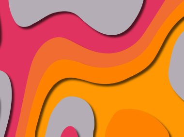 kağıt ile 3D arka plan şekilleri kesim. Soyut kağıt kitap kapağı için şablon arka plan bölmek. Kağıt arka plan kes. Soyut gerçekçi kağıt dekorasyon tasarımı için