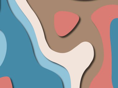 kağıt ile 3D arka plan şekilleri kesim. Soyut kağıt kitap kapağı için şablon arka plan bölmek. Kağıt arka plan kes. Soyut gerçekçi kağıt dekorasyon tasarımı için