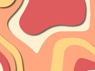 kağıt ile 3D arka plan şekilleri kesim. Soyut kağıt kitap kapağı için şablon arka plan bölmek. Kağıt arka plan kes. Soyut gerçekçi kağıt dekorasyon tasarımı için