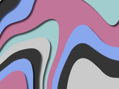 kağıt ile 3D arka plan şekilleri kesim. Soyut kağıt kitap kapağı için şablon arka plan bölmek. Kağıt arka plan kes. Soyut gerçekçi kağıt dekorasyon tasarımı için