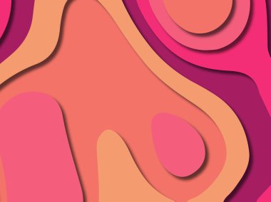 kağıt ile 3D arka plan şekilleri kesim. Soyut kağıt kitap kapağı için şablon arka plan bölmek. Kağıt arka plan kes. Soyut gerçekçi kağıt dekorasyon tasarımı için