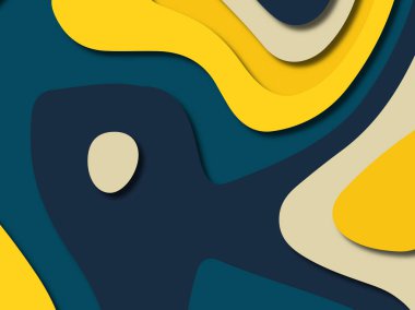 kağıt ile 3D arka plan şekilleri kesim. Soyut kağıt kitap kapağı için şablon arka plan bölmek. Kağıt arka plan kes. Soyut gerçekçi kağıt dekorasyon tasarımı için