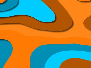 kağıt ile 3D arka plan şekilleri kesim. Soyut kağıt kitap kapağı için şablon arka plan bölmek. Kağıt arka plan kes. Soyut gerçekçi kağıt dekorasyon tasarımı için