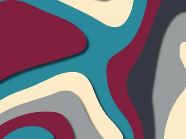 kağıt ile 3D arka plan şekilleri kesim. Soyut kağıt kitap kapağı için şablon arka plan bölmek. Kağıt arka plan kes. Soyut gerçekçi kağıt dekorasyon tasarımı için