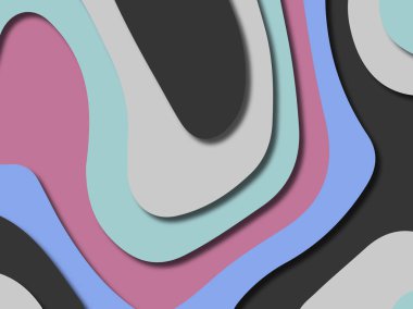 kağıt ile 3D arka plan şekilleri kesim. Soyut kağıt kitap kapağı için şablon arka plan bölmek. Kağıt arka plan kes. Soyut gerçekçi kağıt dekorasyon tasarımı için