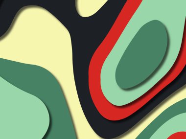 kağıt ile 3D arka plan şekilleri kesim. Soyut kağıt kitap kapağı için şablon arka plan bölmek. Kağıt arka plan kes. Soyut gerçekçi kağıt dekorasyon tasarımı için