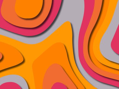 kağıt ile 3D arka plan şekilleri kesim. Soyut kağıt kitap kapağı için şablon arka plan bölmek. Kağıt arka plan kes. Soyut gerçekçi kağıt dekorasyon tasarımı için