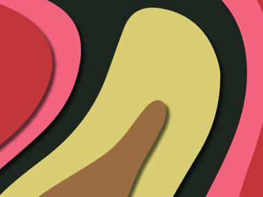 kağıt ile 3D arka plan şekilleri kesim. Soyut kağıt kitap kapağı için şablon arka plan bölmek. Kağıt arka plan kes. Soyut gerçekçi kağıt dekorasyon tasarımı için