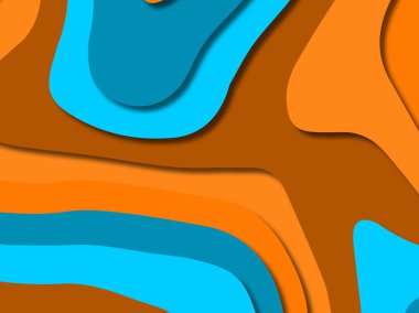 kağıt ile 3D arka plan şekilleri kesim. Soyut kağıt kitap kapağı için şablon arka plan bölmek. Kağıt arka plan kes. Soyut gerçekçi kağıt dekorasyon tasarımı için