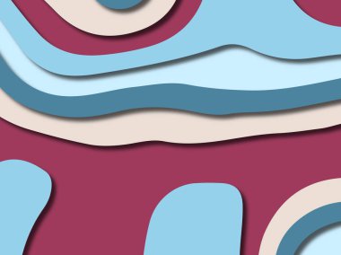 kağıt ile 3D arka plan şekilleri kesim. Soyut kağıt kitap kapağı için şablon arka plan bölmek. Kağıt arka plan kes. Soyut gerçekçi kağıt dekorasyon tasarımı için