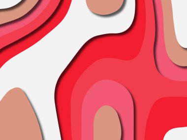 kağıt ile 3D arka plan şekilleri kesim. Soyut kağıt kitap kapağı için şablon arka plan bölmek. Kağıt arka plan kes. Soyut gerçekçi kağıt dekorasyon tasarımı için