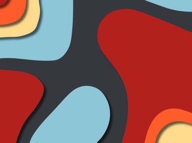 kağıt ile 3D arka plan şekilleri kesim. Soyut kağıt kitap kapağı için şablon arka plan bölmek. Kağıt arka plan kes. Soyut gerçekçi kağıt dekorasyon tasarımı için