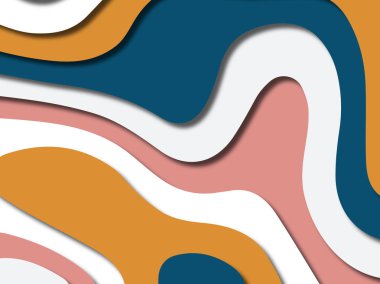 kağıt ile 3D arka plan şekilleri kesim. Soyut kağıt kitap kapağı için şablon arka plan bölmek. Kağıt arka plan kes. Soyut gerçekçi kağıt dekorasyon tasarımı için