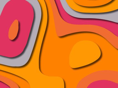 kağıt ile 3D arka plan şekilleri kesim. Soyut kağıt kitap kapağı için şablon arka plan bölmek. Kağıt arka plan kes. Soyut gerçekçi kağıt dekorasyon tasarımı için