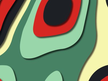 kağıt ile 3D arka plan şekilleri kesim. Soyut kağıt kitap kapağı için şablon arka plan bölmek. Kağıt arka plan kes. Soyut gerçekçi kağıt dekorasyon tasarımı için