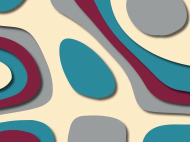 kağıt ile 3D arka plan şekilleri kesim. Soyut kağıt kitap kapağı için şablon arka plan bölmek. Kağıt arka plan kes. Soyut gerçekçi kağıt dekorasyon tasarımı için