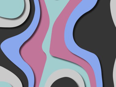 kağıt ile 3D arka plan şekilleri kesim. Soyut kağıt kitap kapağı için şablon arka plan bölmek. Kağıt arka plan kes. Soyut gerçekçi kağıt dekorasyon tasarımı için