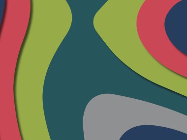 kağıt ile 3D arka plan şekilleri kesim. Soyut kağıt kitap kapağı için şablon arka plan bölmek. Kağıt arka plan kes. Soyut gerçekçi kağıt dekorasyon tasarımı için