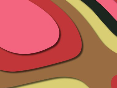 kağıt ile 3D arka plan şekilleri kesim. Soyut kağıt kitap kapağı için şablon arka plan bölmek. Kağıt arka plan kes. Soyut gerçekçi kağıt dekorasyon tasarımı için