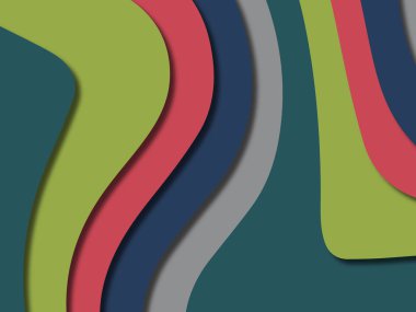 kağıt ile 3D arka plan şekilleri kesim. Soyut kağıt kitap kapağı için şablon arka plan bölmek. Kağıt arka plan kes. Soyut gerçekçi kağıt dekorasyon tasarımı için