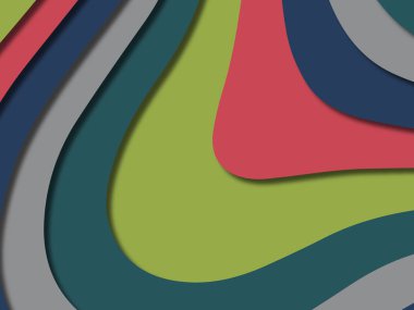 kağıt ile 3D arka plan şekilleri kesim. Soyut kağıt kitap kapağı için şablon arka plan bölmek. Kağıt arka plan kes. Soyut gerçekçi kağıt dekorasyon tasarımı için