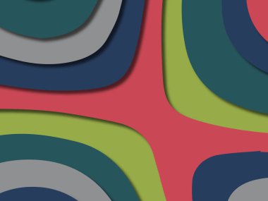 kağıt ile 3D arka plan şekilleri kesim. Soyut kağıt kitap kapağı için şablon arka plan bölmek. Kağıt arka plan kes. Soyut gerçekçi kağıt dekorasyon tasarımı için