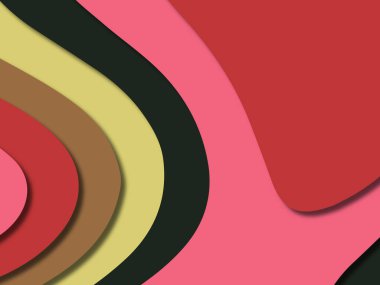 kağıt ile 3D arka plan şekilleri kesim. Soyut kağıt kitap kapağı için şablon arka plan bölmek. Kağıt arka plan kes. Soyut gerçekçi kağıt dekorasyon tasarımı için