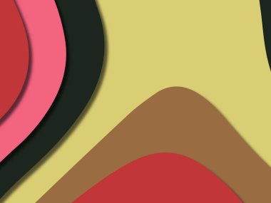 kağıt ile 3D arka plan şekilleri kesim. Soyut kağıt kitap kapağı için şablon arka plan bölmek. Kağıt arka plan kes. Soyut gerçekçi kağıt dekorasyon tasarımı için