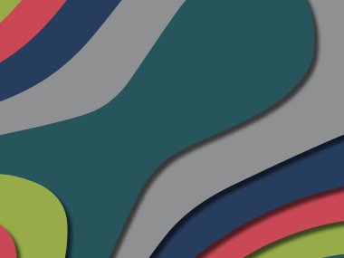 kağıt ile 3D arka plan şekilleri kesim. Soyut kağıt kitap kapağı için şablon arka plan bölmek. Kağıt arka plan kes. Soyut gerçekçi kağıt dekorasyon tasarımı için