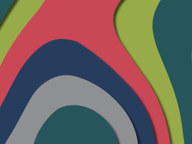 kağıt ile 3D arka plan şekilleri kesim. Soyut kağıt kitap kapağı için şablon arka plan bölmek. Kağıt arka plan kes. Soyut gerçekçi kağıt dekorasyon tasarımı için