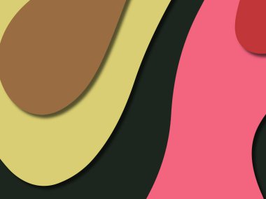 kağıt ile 3D arka plan şekilleri kesim. Soyut kağıt kitap kapağı için şablon arka plan bölmek. Kağıt arka plan kes. Soyut gerçekçi kağıt dekorasyon tasarımı için