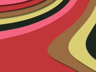 kağıt ile 3D arka plan şekilleri kesim. Soyut kağıt kitap kapağı için şablon arka plan bölmek. Kağıt arka plan kes. Soyut gerçekçi kağıt dekorasyon tasarımı için