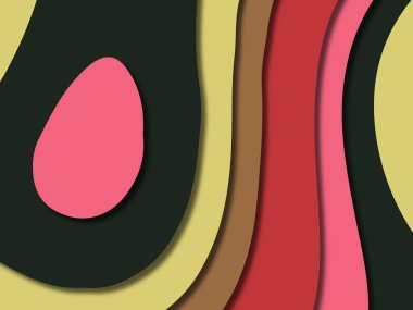 kağıt ile 3D arka plan şekilleri kesim. Soyut kağıt kitap kapağı için şablon arka plan bölmek. Kağıt arka plan kes. Soyut gerçekçi kağıt dekorasyon tasarımı için