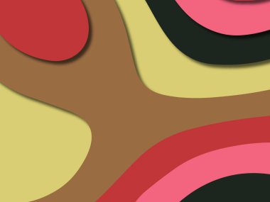 kağıt ile 3D arka plan şekilleri kesim. Soyut kağıt kitap kapağı için şablon arka plan bölmek. Kağıt arka plan kes. Soyut gerçekçi kağıt dekorasyon tasarımı için