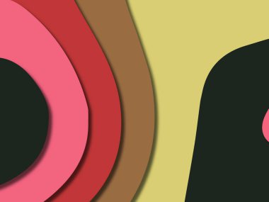 kağıt ile 3D arka plan şekilleri kesim. Soyut kağıt kitap kapağı için şablon arka plan bölmek. Kağıt arka plan kes. Soyut gerçekçi kağıt dekorasyon tasarımı için