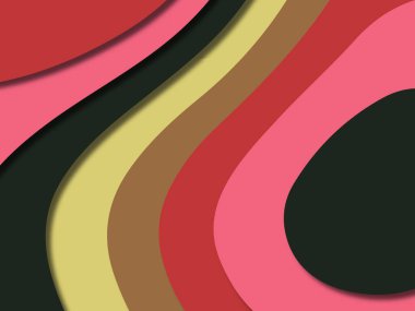 kağıt ile 3D arka plan şekilleri kesim. Soyut kağıt kitap kapağı için şablon arka plan bölmek. Kağıt arka plan kes. Soyut gerçekçi kağıt dekorasyon tasarımı için