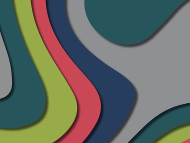 kağıt ile 3D arka plan şekilleri kesim. Soyut kağıt kitap kapağı için şablon arka plan bölmek. Kağıt arka plan kes. Soyut gerçekçi kağıt dekorasyon tasarımı için