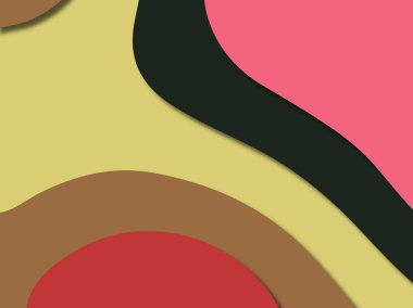 kağıt ile 3D arka plan şekilleri kesim. Soyut kağıt kitap kapağı için şablon arka plan bölmek. Kağıt arka plan kes. Soyut gerçekçi kağıt dekorasyon tasarımı için