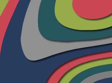 kağıt ile 3D arka plan şekilleri kesim. Soyut kağıt kitap kapağı için şablon arka plan bölmek. Kağıt arka plan kes. Soyut gerçekçi kağıt dekorasyon tasarımı için