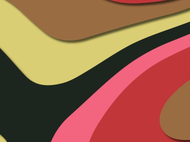 kağıt ile 3D arka plan şekilleri kesim. Soyut kağıt kitap kapağı için şablon arka plan bölmek. Kağıt arka plan kes. Soyut gerçekçi kağıt dekorasyon tasarımı için